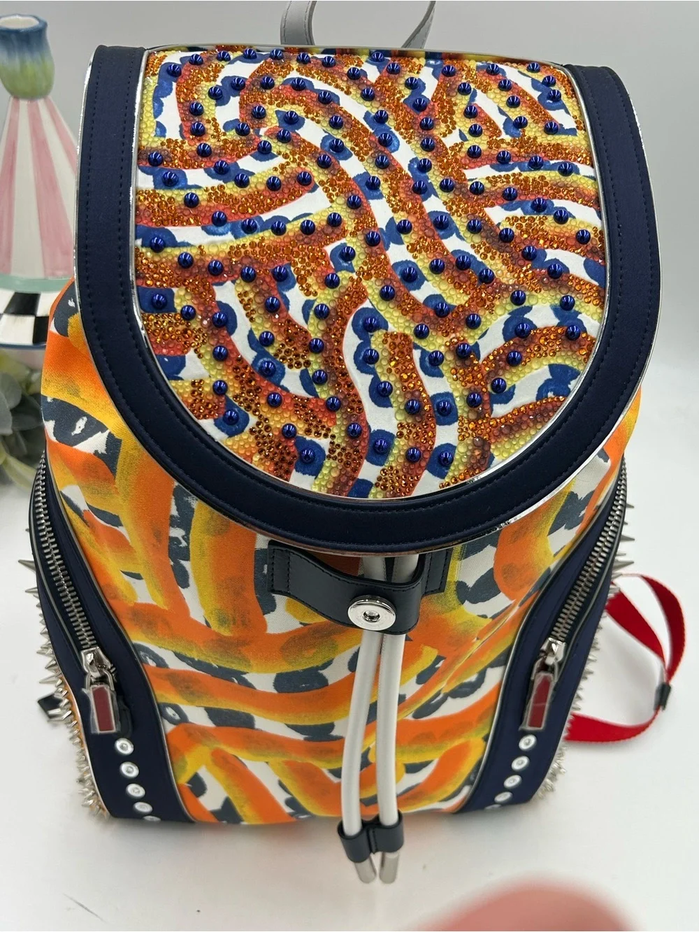 Unisex Christian Louboutin x Otis Hope Carey   Limited edition funky backpack